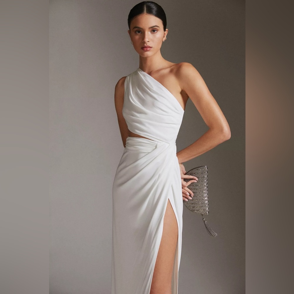 Anthropologie Ronny Kobo One-Shoulder Cutout Maxi Dress - Picture 3 of 15